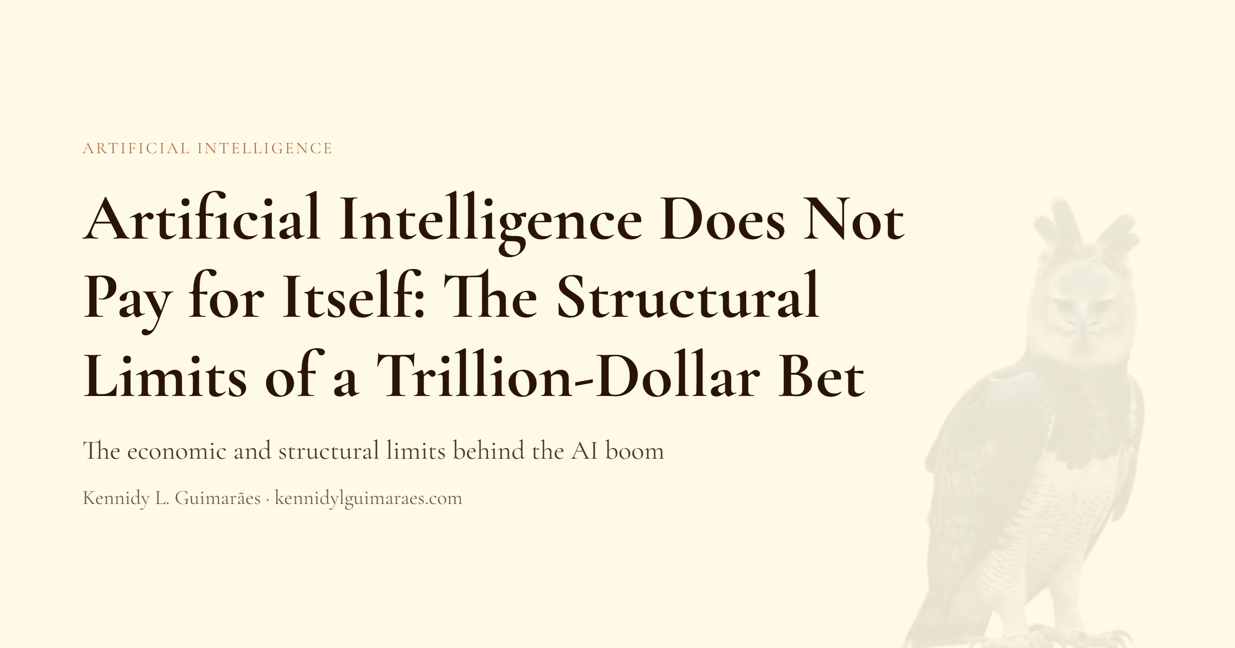 Artificial Intelligence Does Not Pay for Itself: The Structural Limits of a Trillion-Dollar Bet