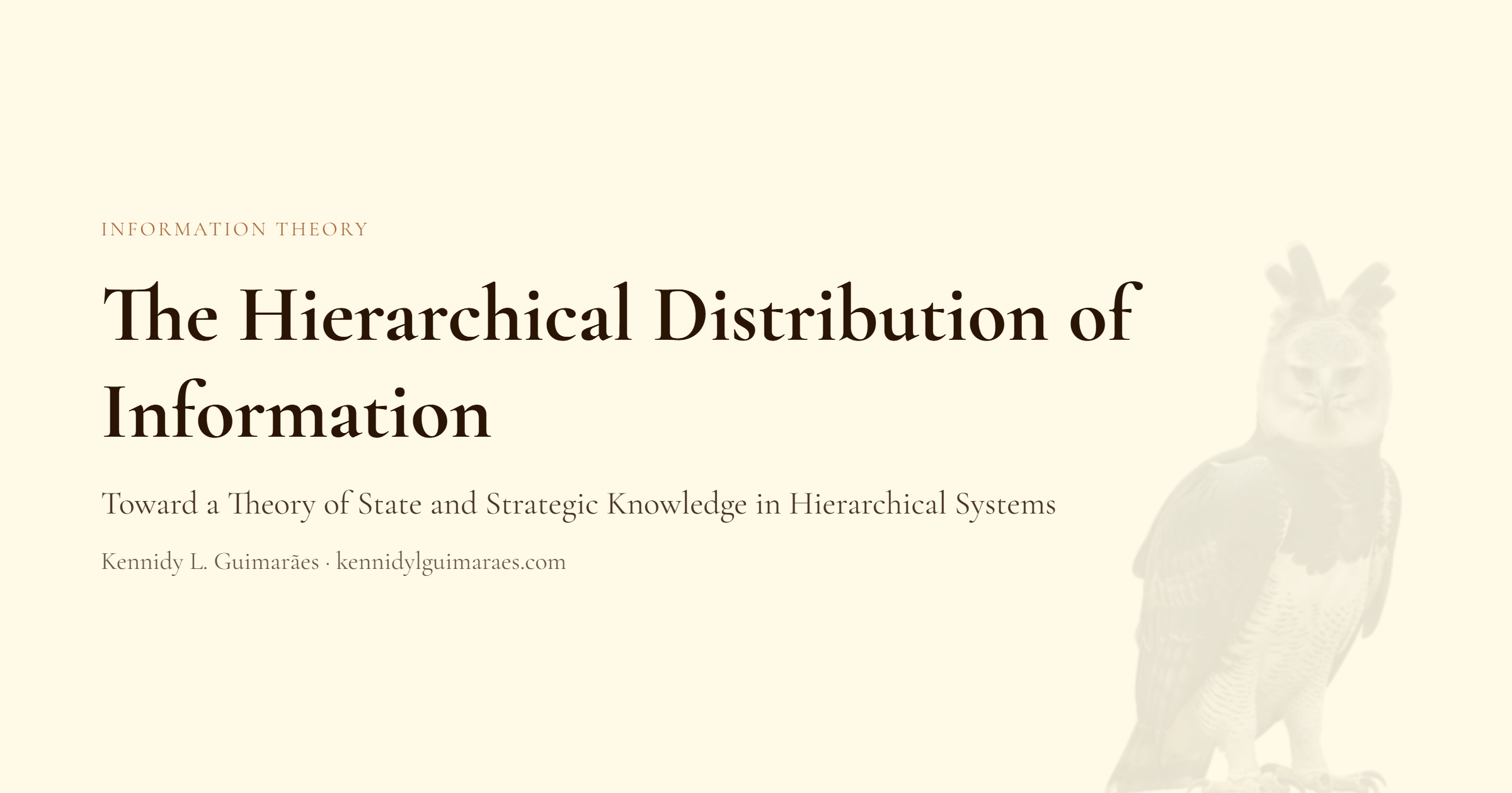 The Hierarchical Distribution of Information