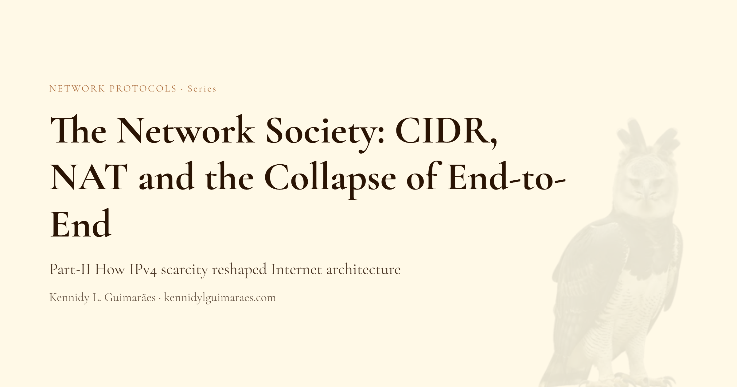 The Network Society: CIDR, NAT and the Collapse of End-to-End